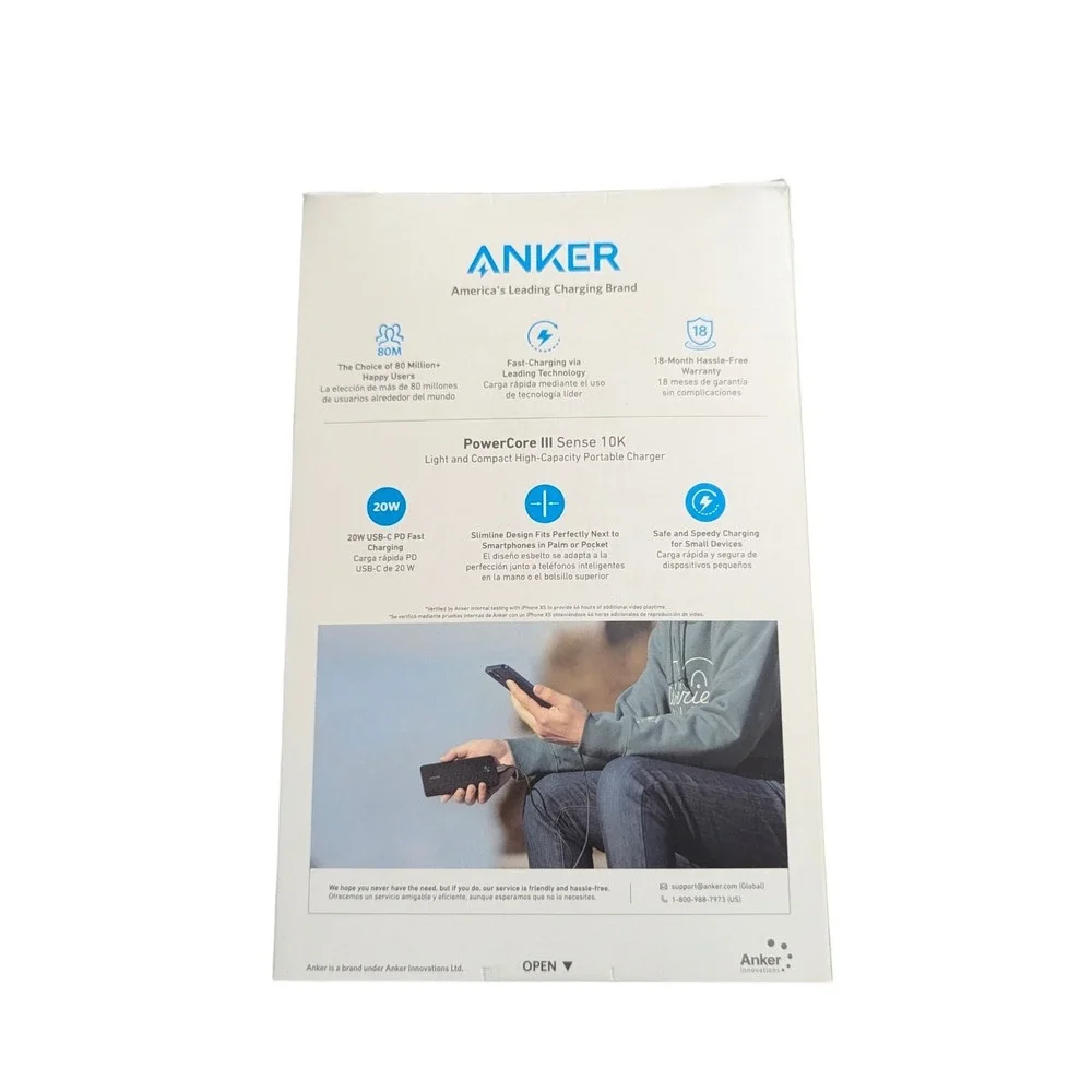Nn1N Anker 10000 mAh‎ Power Bank Dual USB, USB-C - A1248H11-1